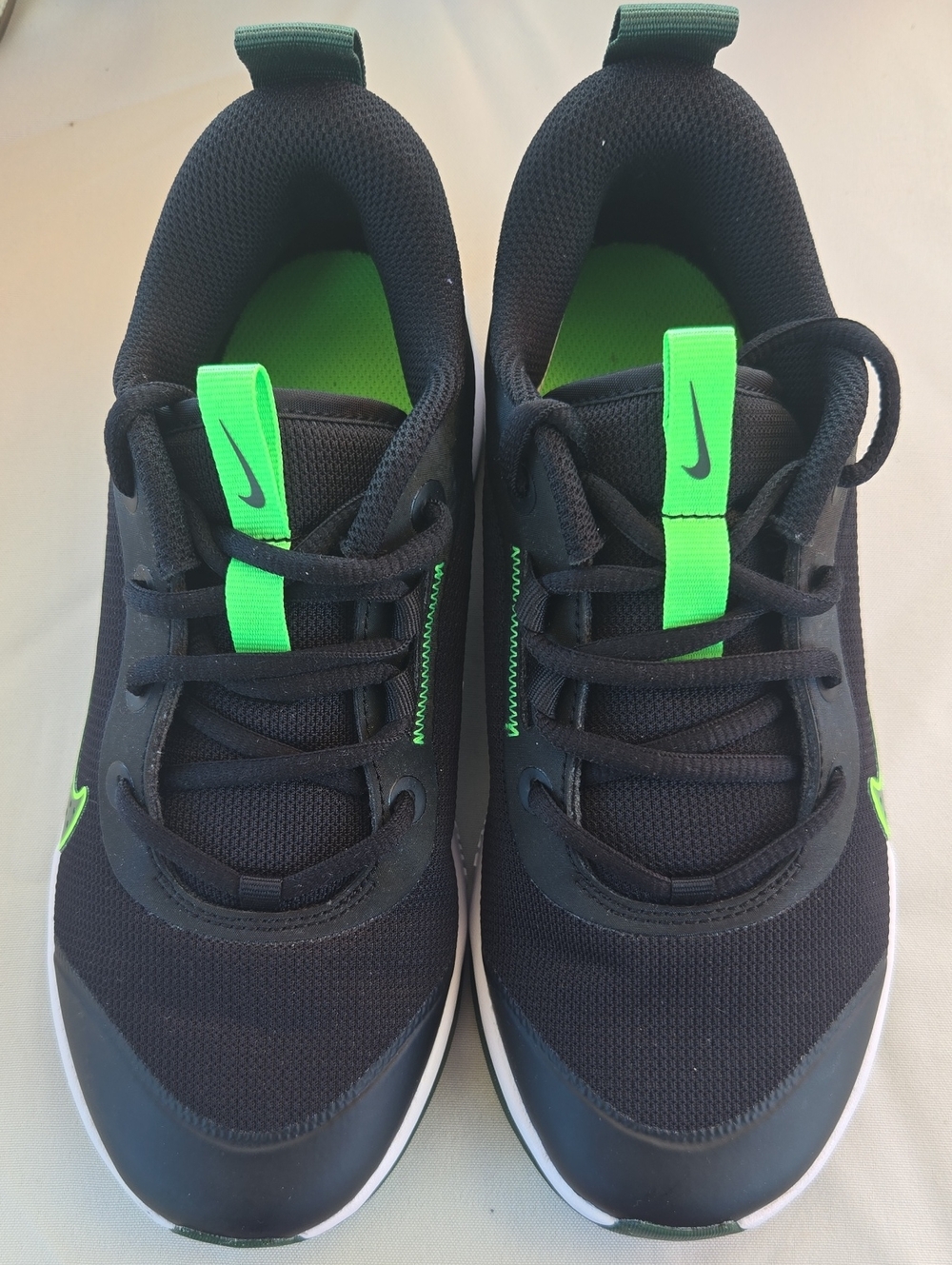 Nike Black with Neon Green Accent Sneakers